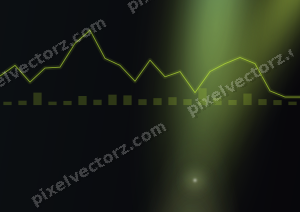 Leuchtender Neon Diagramm Hintergrund in Limette und Bernstein