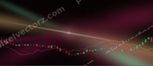 Leuchtender Neon Diagramm Hintergrund in Rosa und Grün